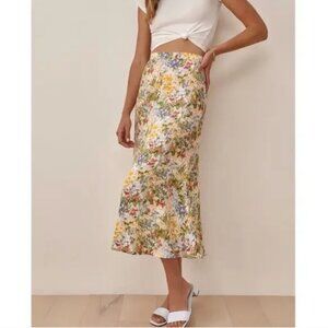 Reformation Bea Midi Skirt in Countryside (Size 6P)